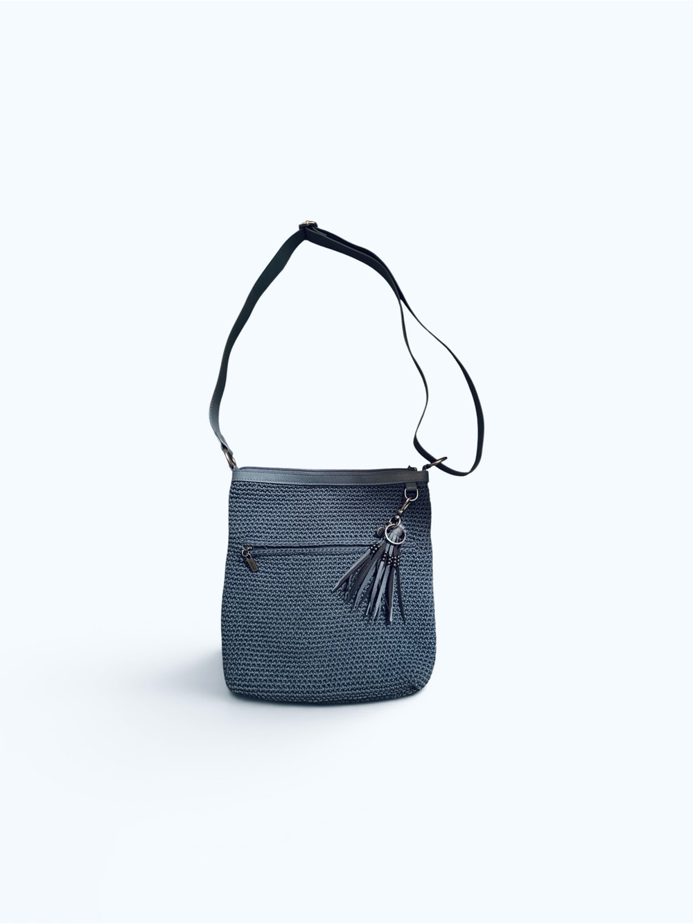 Women’s Navy Crossbody Bag with Tassel